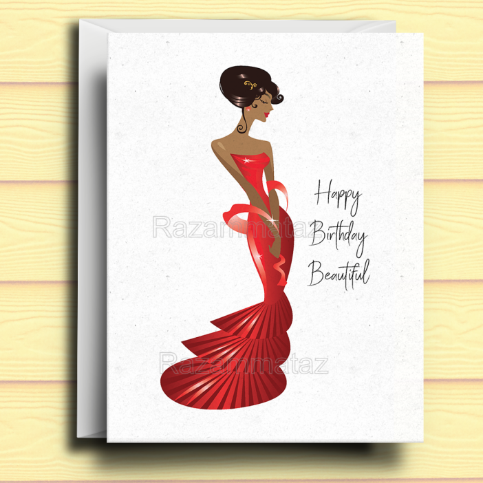 Black Woman Birthday Card G